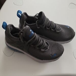 Puma Charcoal and Cobalt Athletic Shoes Boys